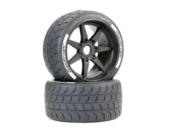 Fastrax Supaforza Wide Rear 52° Tyres/Black 17mm Hex Wheels