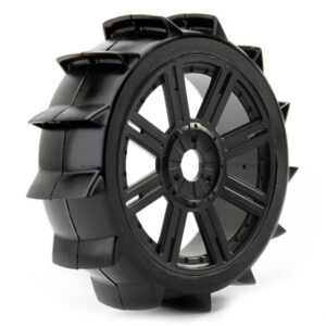 Fastrax 1/8 Paddle Mounted on 8-Spoke Black (Pr)