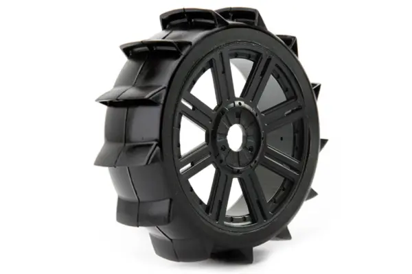 Fastrax 1/8 Paddle Mounted on 8-Spoke Black (Pr)