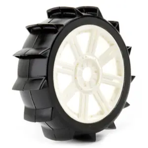 Fastrax 1/8 Paddle Mounted on 8-Spoke White (Pr)