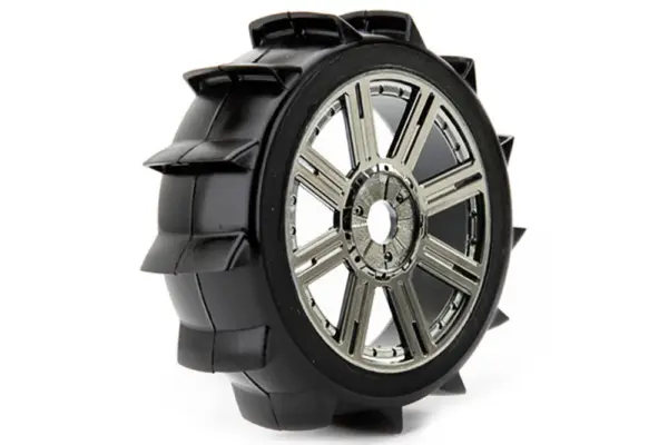 Fastrax 1/8 Paddle Mounted on 8-Spoke White (Pr)