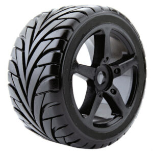 Fastrax 1/8 Truggy Eagle MTD on 5-Spoke Black 0 Offset(pr)