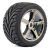 Fastrax 1/8 Truggy Eagle MTD 5-Spoke Bk Chrome 0 Offset(pr) - Image 2