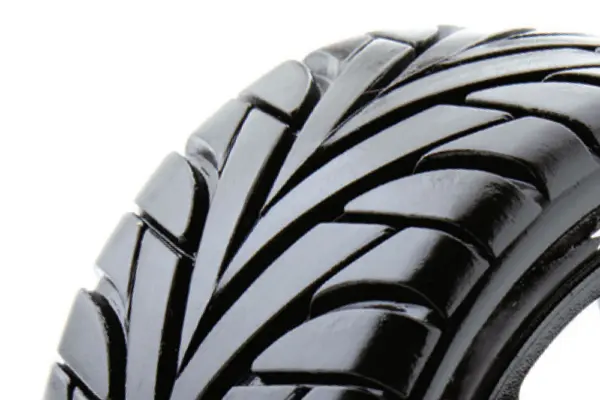 Fastrax 1/8 Truggy Eagle MTD on 5-Spoke White 0 Offset(pr)