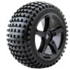 Fastrax 1/8 Truggy Rock MTD on 5-Spoke Black 0 Offset(pr) - Image 2