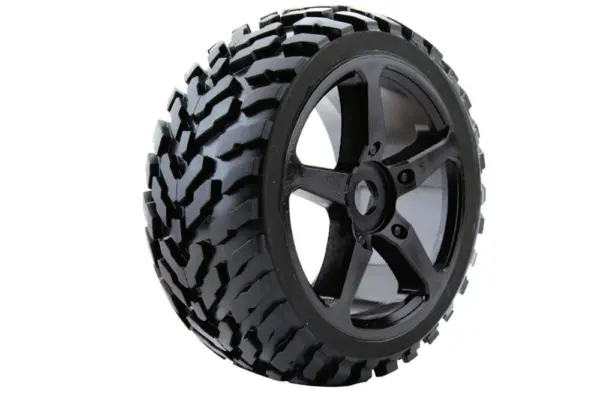 Fastrax 1/8 Truggy Arrow MTD on 5-Spoke Black 0 Offset(pr)
