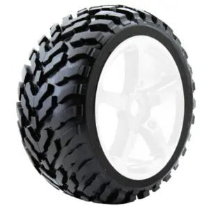 Fastrax 1/8 Truggy Arrow MTD on 5-Spoke White 0 Offset(pr)