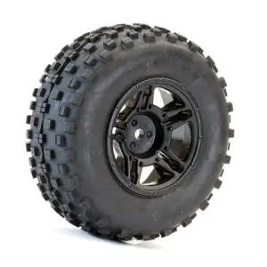 Fastrax 1:10 Sc Rock Block MTD 5-Spoke Black (Slash Rr/Blitz)