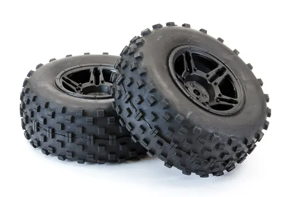 Fastrax 1:10 Sc Rock Block MTD 5-Spoke Black (Slash Rr/Blitz)