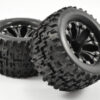 Fastrax 1:10 Mt Jigsaw Mounted 6-Spoke Black 0 Offset (Pr) - Image 2
