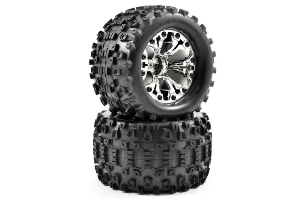 Fastrax 1:10 Mt Stinger Mount 6-Spoke Chrome 1/2 Offset (Pr)