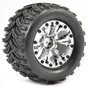 Fastrax 1:10 Mt Arrow Mounted 6-Spoke Chrome Bearing (Pr)