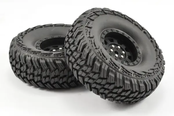 Fastrax 1:10 Crawler Slinger 1.9 Mounted Scale Wheel Black