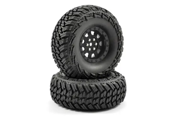 Fastrax 1:10 Crawler Slinger 1.9 Mounted Scale Wheel Black