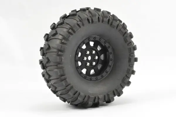 Fastrax 1:10 Crawler Boxer 1.9 Mounted Scale Wheel Black