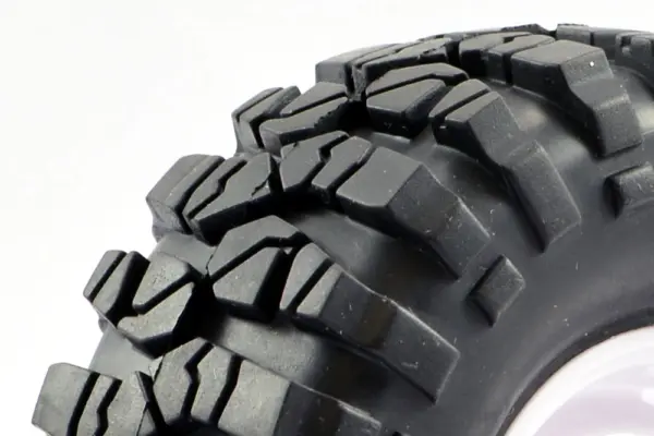 Fastrax 1:10 Crawler Sawblock 1.9 Scale Steel Wheel Ø108mm (White) (2)
