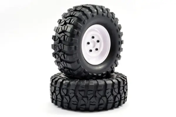 Fastrax 1:10 Crawler Sawblock 1.9 Scale Steel Wheel Ø108mm (White) (2)