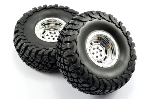Fastrax 1:10 Crawler Granite 2.2 Scale Wheel Ø140mm Tyre (Chrome)(2)
