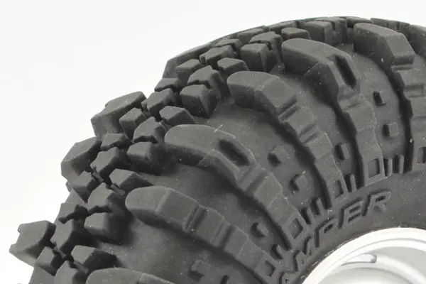 Fastrax 1:10 Crawler Swamper 1.9 Scale Wheel Ø118mm Tyre (Silver)(2)