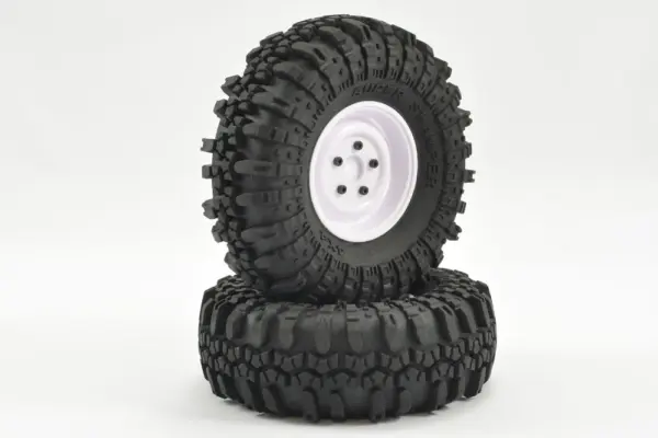 Fastrax 1:10 Crawler Swamper 1.9 Scale Wheel Ø118mm Tyre (White)(2)
