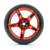 Fastrax 1/10 (4) Drift D1 Tyre W/3mm 5-Spoke Wheel- Met Red - Image 3