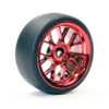 Fastrax 1/10 (4) Drift D1 Tyre W/3mm 14-Spoke Wheel - Met Red - Image 2