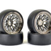 Fastrax 1/10 (4) Drift D1 Tyre W/9mm 20-Spoke Wheel - Black Chrome - Image 2