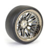 Fastrax 1/10 (4) Drift D1 Tyre W/9mm 20-Spoke Wheel - Black Chrome - Image 4