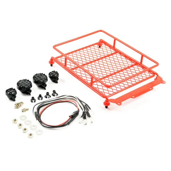 Fastrax Red Aluminium Luggage Rack W/Led Lamps L130mm X W110mm