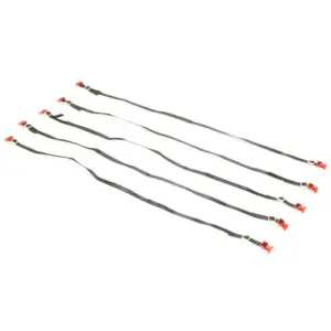 Fastrax Adjustable Luggage Buckle Straps 400mm 5pc - Red