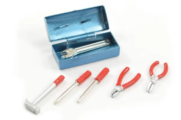 Fastrax Scale Painted Tool Box & 6 Tools