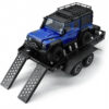 Fastrax Dual-Axle Trailer W/Ramps & Leds (Med 1/12-1/18) - Black - Image 4