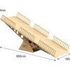 Fastrax Wood Board Climbing See/Saw 60x18.5x26.2cm - Image 2