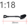 Fastrax 1/18th Scale Metal Shovel 38mm Long - Image 3