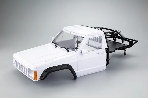 Fastrax 1/10 Rockee Pick-Up & Rear Cage Hardbody 313-324mm - White