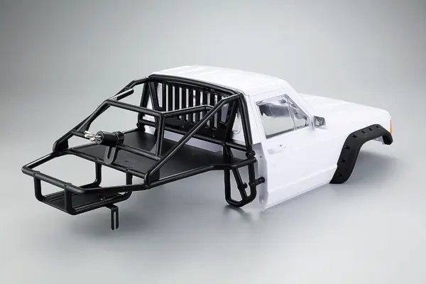 Fastrax 1/10 Rockee Pick-Up & Rear Cage Hardbody 313-324mm - White