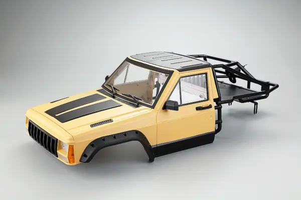 Fastrax 1/10 Rockee Pick-Up & Rear Cage Hardbody 313-324mm - Yellow