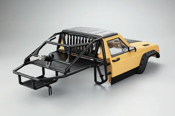 Fastrax 1/10 Rockee Pick-Up & Rear Cage Hardbody 313-324mm - Yellow