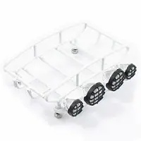 Fastrax Rounded Luggage Tray W/Led & Lights (Sm/White)
