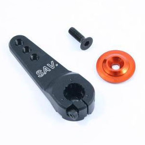 Fastrax 25t Jumbo Black Alum Single Servo Horn (Futaba)
