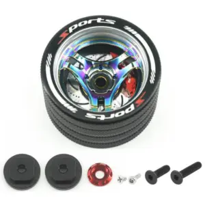 Fastrax Aluminium Steering 3-Spoke Wheel - Sanwa, Futaba, Flysky