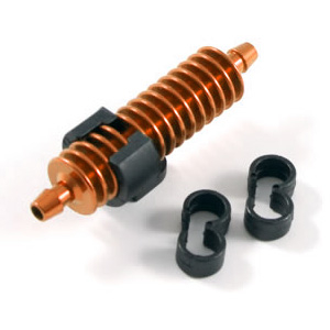 Fastrax 1/8th Exhaust Gas Cooler Burnt Orange W/Mounts