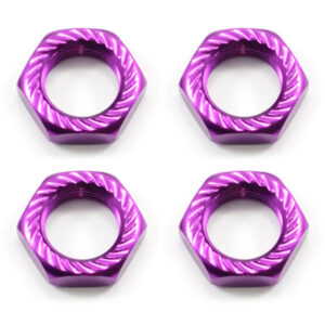 Fastrax 17mm X 1.0 Purple Serrated Wheel Nuts (4pcs)