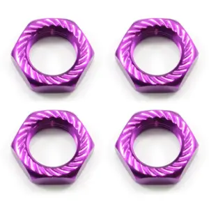 Fastrax 17mm X 1.0 Purple Serrated Wheel Nuts (4pcs)