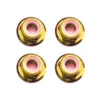 Fastrax M3 Gold Flanged Locknuts 4pcs