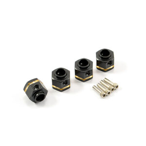 Fastrax TRX-4 Brass Hex Wheel Hubs V2 +5mm (4)