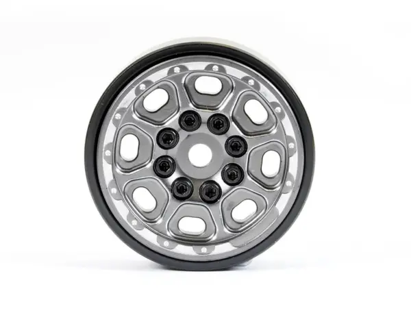 Fastrax TRX-4m CNC Titanium Beadlock Wheels (4) Fits Scx24 / FTX Mini Outback