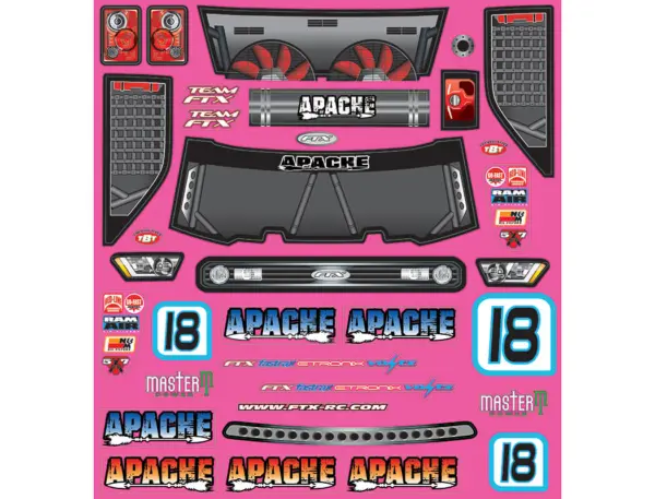 FTX Apache Body Decal Sheet