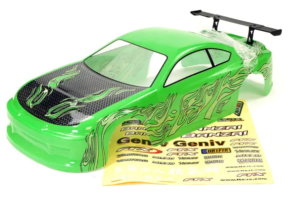 FTX Banzai Pre-Painted Body Shell With Decals & Wing - Green