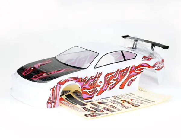 FTX Banzai Pre-Painted Body Shell W/Decals & Wing - White
